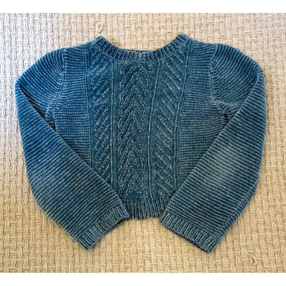 TOMMY BAHAMA Chenille Cable Knit girls soft sweater | Size Medium (7/8) - Picture 5 of 6